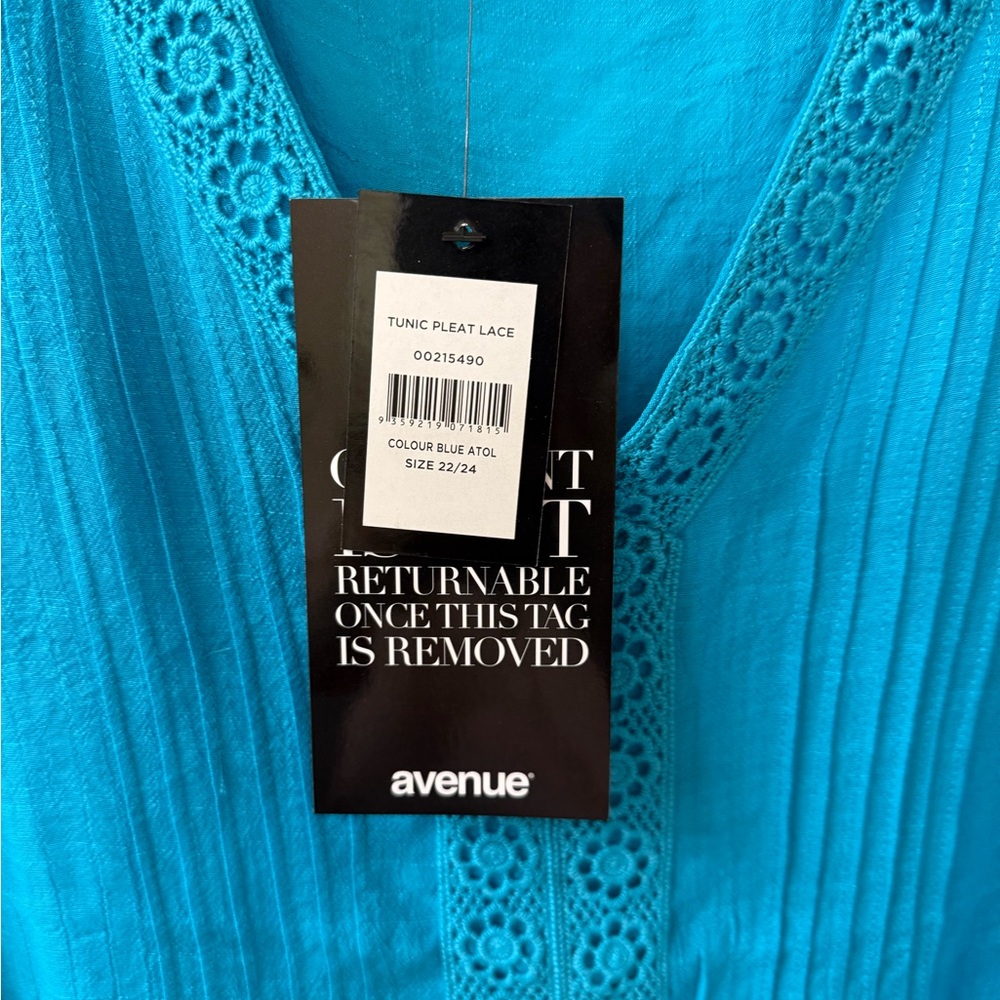 Avenue Blue Tunic Top - Picture 3 of 5